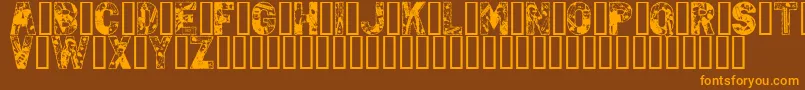 PunkRock Font – Orange Fonts on Brown Background