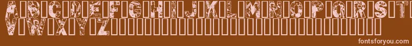 PunkRock Font – Pink Fonts on Brown Background