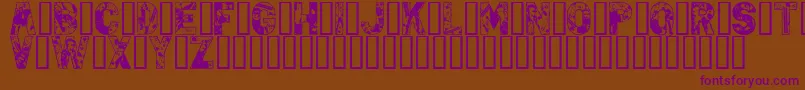 PunkRock Font – Purple Fonts on Brown Background