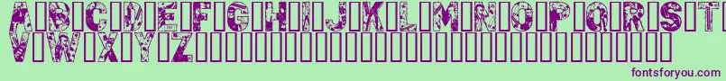 PunkRock Font – Purple Fonts on Green Background