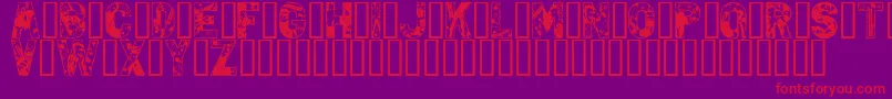 Czcionka PunkRock – czerwone czcionki na fioletowym tle