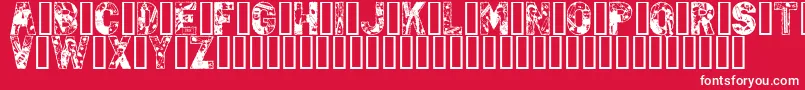 Fonte PunkRock – fontes brancas em um fundo vermelho