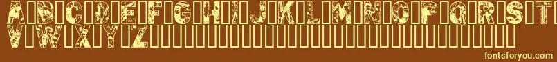 PunkRock Font – Yellow Fonts on Brown Background