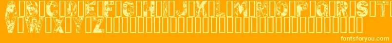 PunkRock Font – Yellow Fonts on Orange Background