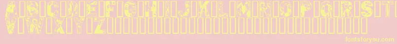 PunkRock Font – Yellow Fonts on Pink Background