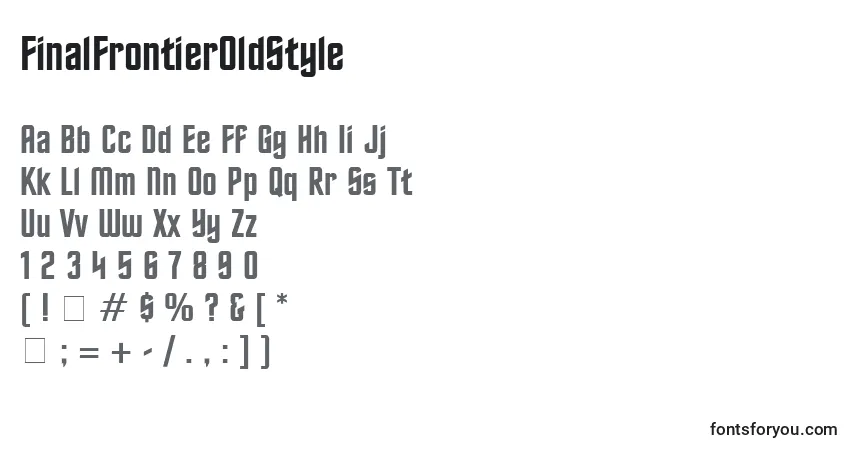 Schriftart FinalFrontierOldStyle – Alphabet, Zahlen, spezielle Symbole