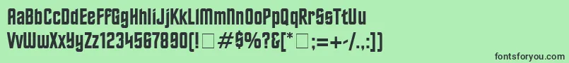 Шрифт FinalFrontierOldStyle – чёрные шрифты на зелёном фоне