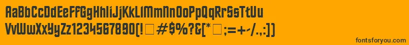 Шрифт FinalFrontierOldStyle – чёрные шрифты на оранжевом фоне
