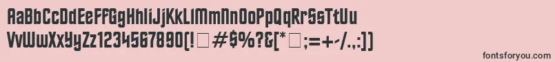 FinalFrontierOldStyle-fontti – mustat fontit vaaleanpunaisella taustalla
