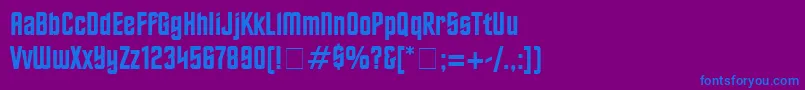 フォントFinalFrontierOldStyle – 紫色の背景に青い文字