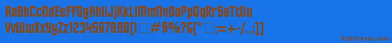Шрифт FinalFrontierOldStyle – коричневые шрифты на синем фоне