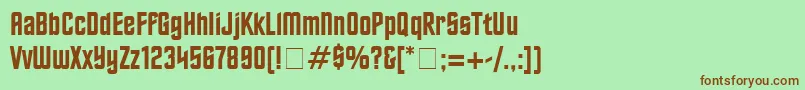 FinalFrontierOldStyle Font – Brown Fonts on Green Background