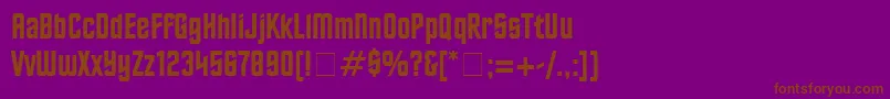 FinalFrontierOldStyle-fontti – ruskeat fontit violetilla taustalla