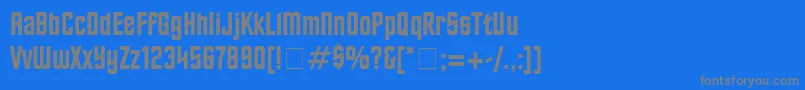 FinalFrontierOldStyle-fontti – harmaat kirjasimet sinisellä taustalla