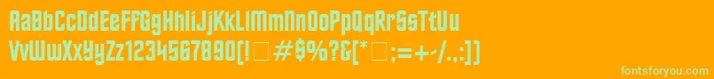 FinalFrontierOldStyle Font – Green Fonts on Orange Background