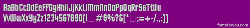 FinalFrontierOldStyle Font – Green Fonts on Purple Background