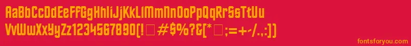 FinalFrontierOldStyle Font – Orange Fonts on Red Background