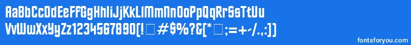 Шрифт FinalFrontierOldStyle – белые шрифты на синем фоне