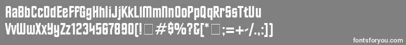 フォントFinalFrontierOldStyle – 灰色の背景に白い文字