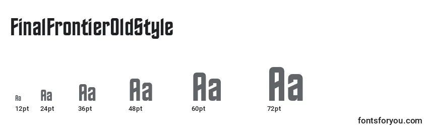 FinalFrontierOldStyle Font Sizes