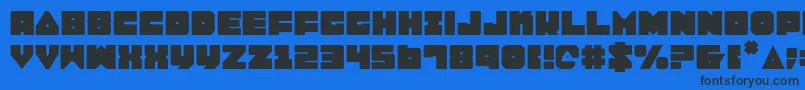 Lobotommy Font – Black Fonts on Blue Background