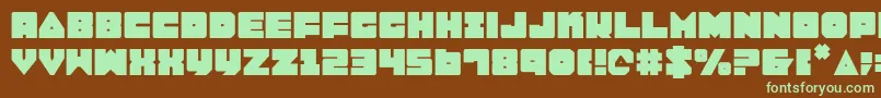 Lobotommy Font – Green Fonts on Brown Background