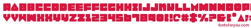 Lobotommy Font – Red Fonts on White Background