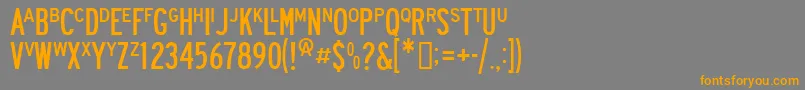Roadway Font – Orange Fonts on Gray Background