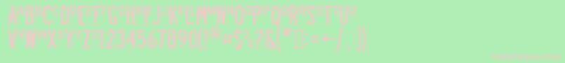 Roadway Font – Pink Fonts on Green Background