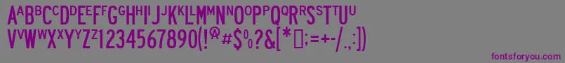 Roadway Font – Purple Fonts on Gray Background