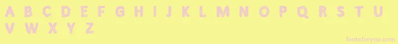 Litfibold Font – Pink Fonts on Yellow Background