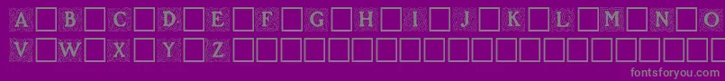 RoycroftInitials Font – Gray Fonts on Purple Background