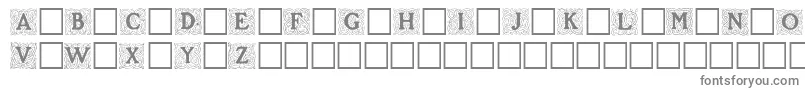 フォントRoycroftInitials – 白い背景に灰色の文字