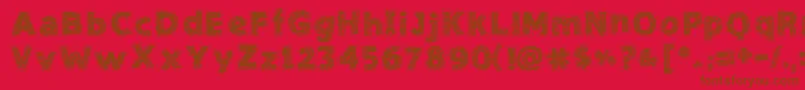 NeedleworkGood Font – Brown Fonts on Red Background