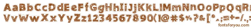 Шрифт NeedleworkGood – коричневые шрифты на белом фоне