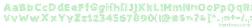 NeedleworkGood Font – Green Fonts on White Background