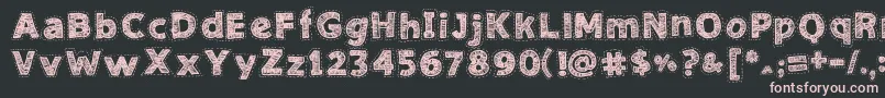 NeedleworkGood Font – Pink Fonts on Black Background