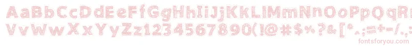 Fonte NeedleworkGood – fontes rosa em um fundo branco
