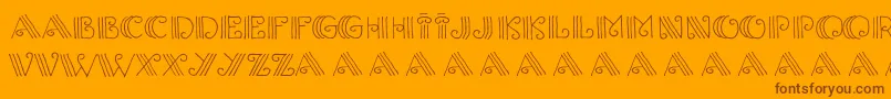 Columnion Font – Brown Fonts on Orange Background