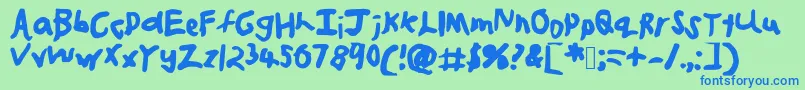 Jjweb2 Font – Blue Fonts on Green Background