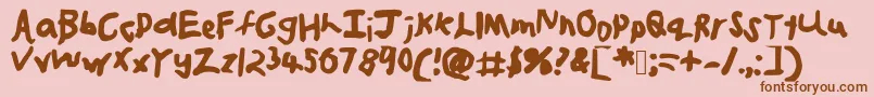 Jjweb2 Font – Brown Fonts on Pink Background