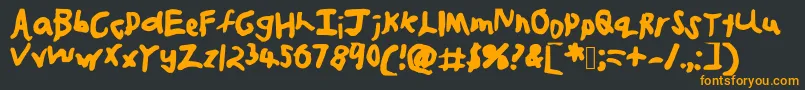 Jjweb2 Font – Orange Fonts on Black Background