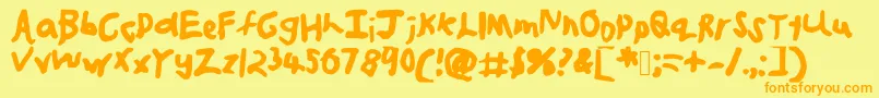 Jjweb2 Font – Orange Fonts on Yellow Background