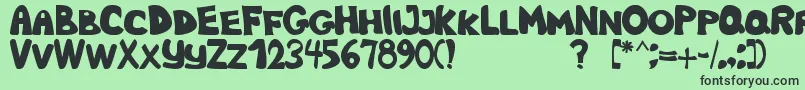 NbObese Font – Black Fonts on Green Background