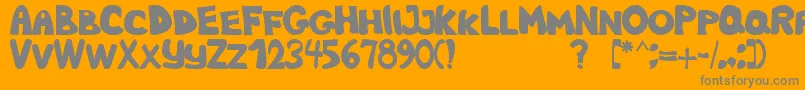 NbObese Font – Gray Fonts on Orange Background