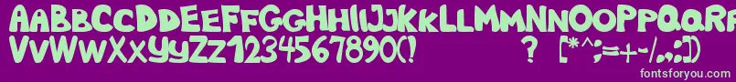 NbObese Font – Green Fonts on Purple Background