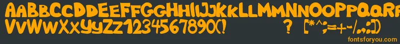 NbObese Font – Orange Fonts on Black Background