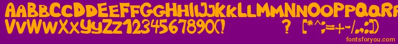 NbObese Font – Orange Fonts on Purple Background