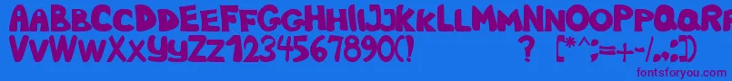 NbObese Font – Purple Fonts on Blue Background