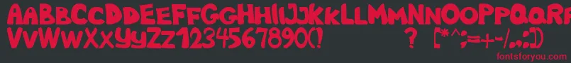 NbObese Font – Red Fonts on Black Background